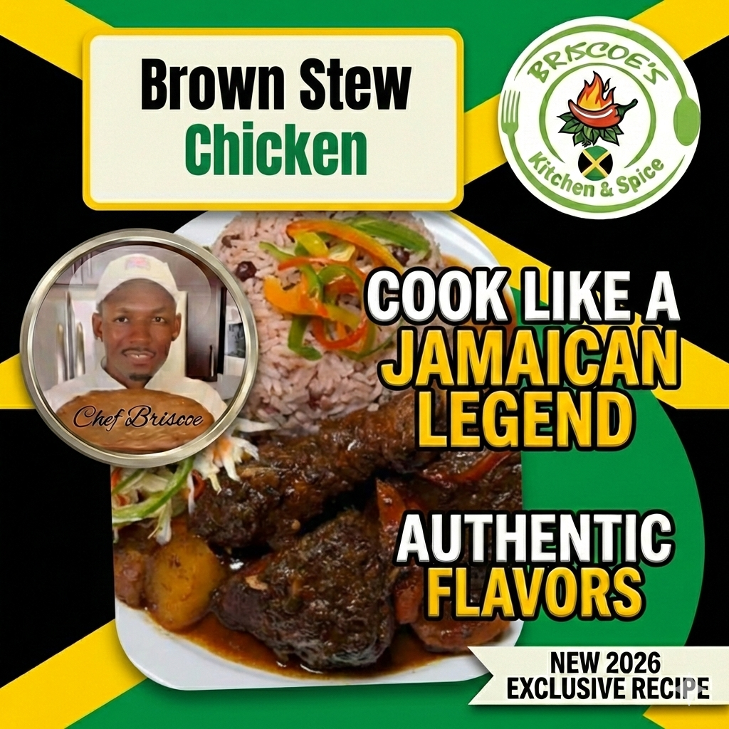 Brown Stew Chicken Recipe Collector's Postcard (Unlocks Video Masterclass)