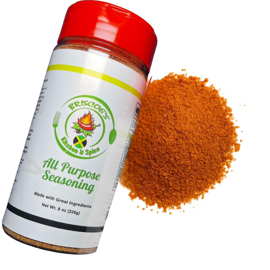 A single bottle of Briscoe's Island Gold All-Purpose Seasoning.